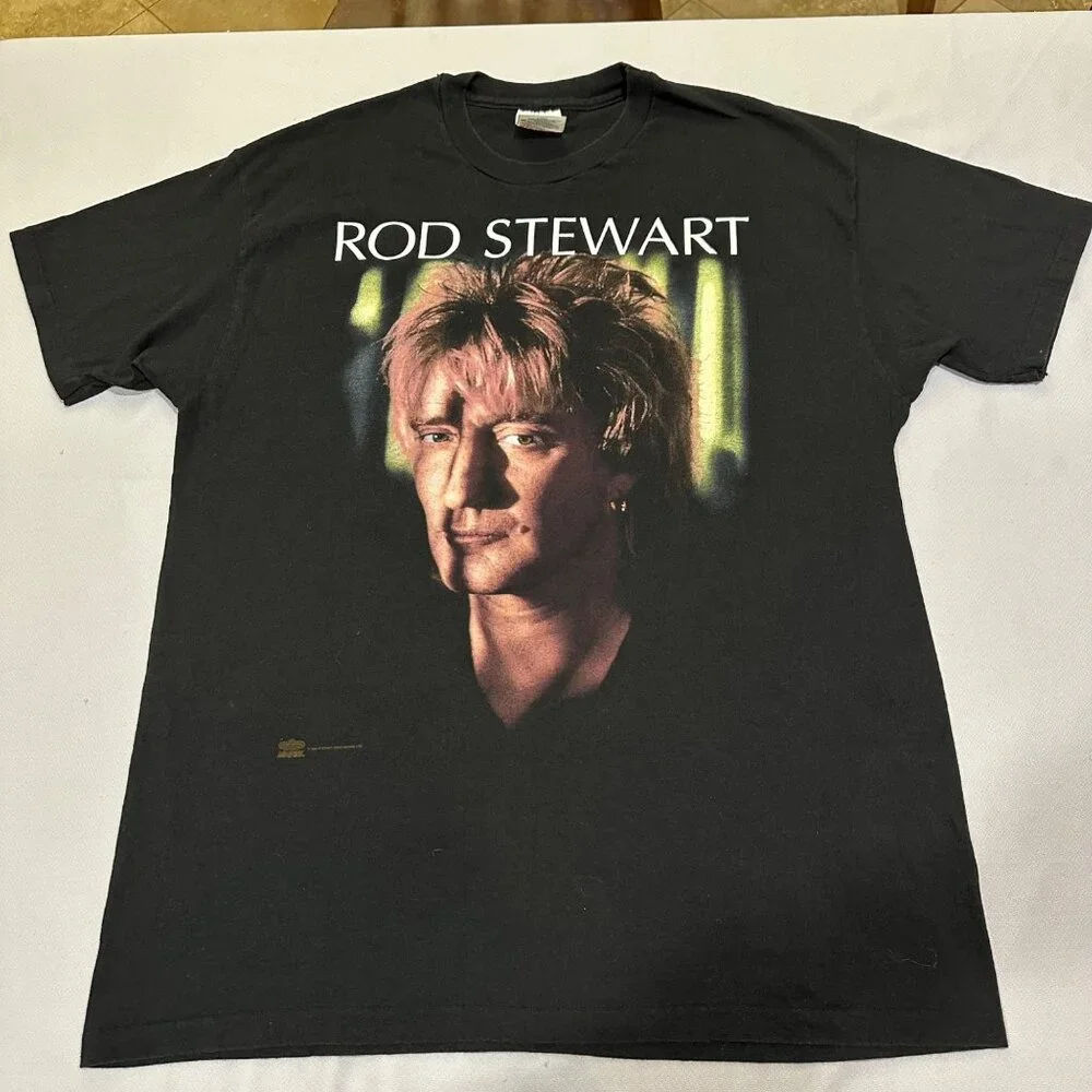 Rod Stewart A Night To Remember Vintage Concert T-Shirt 90s XL Rock n' Roll USA - Picture 1 of 10